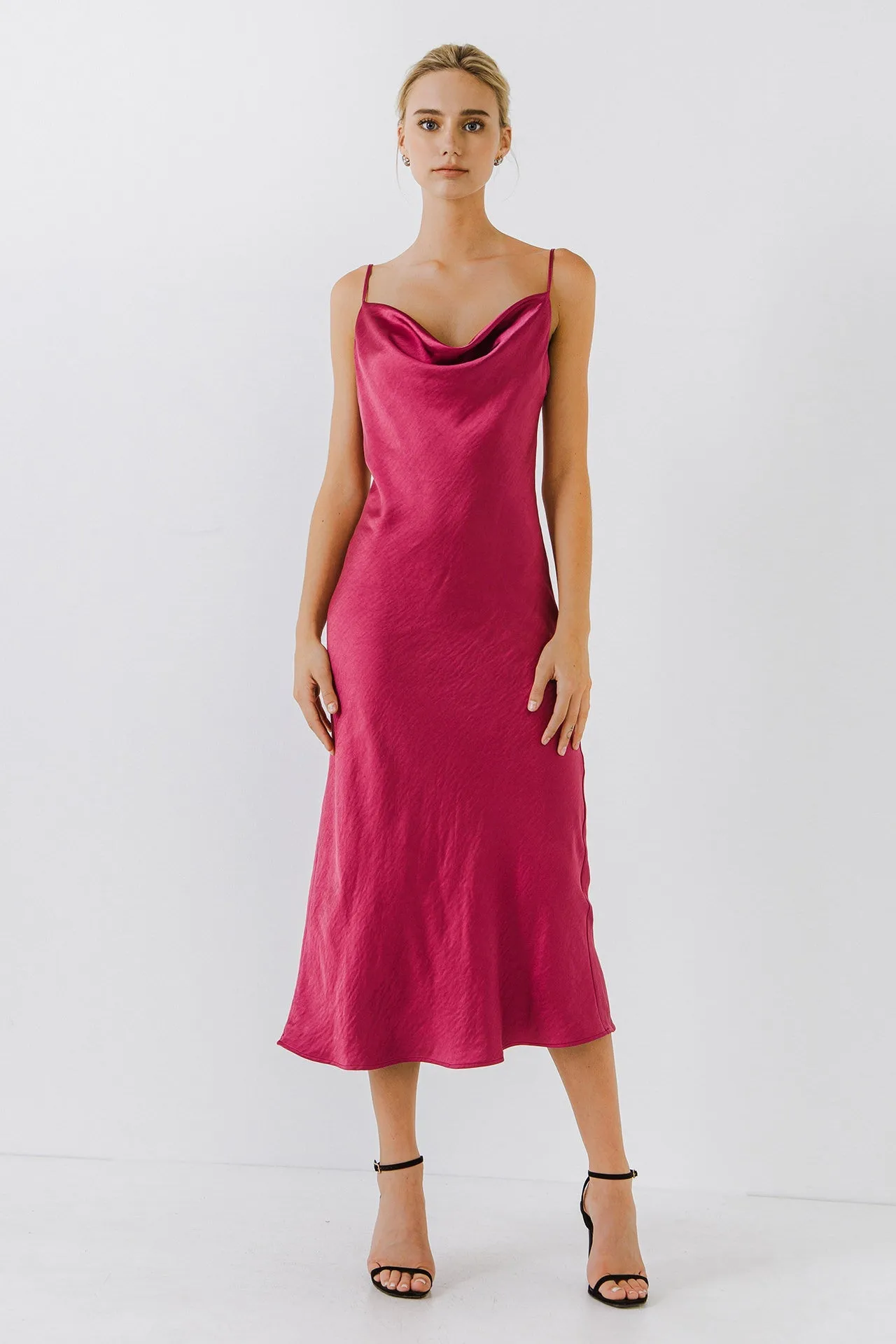 Endless Rose - Satin Midi Dress