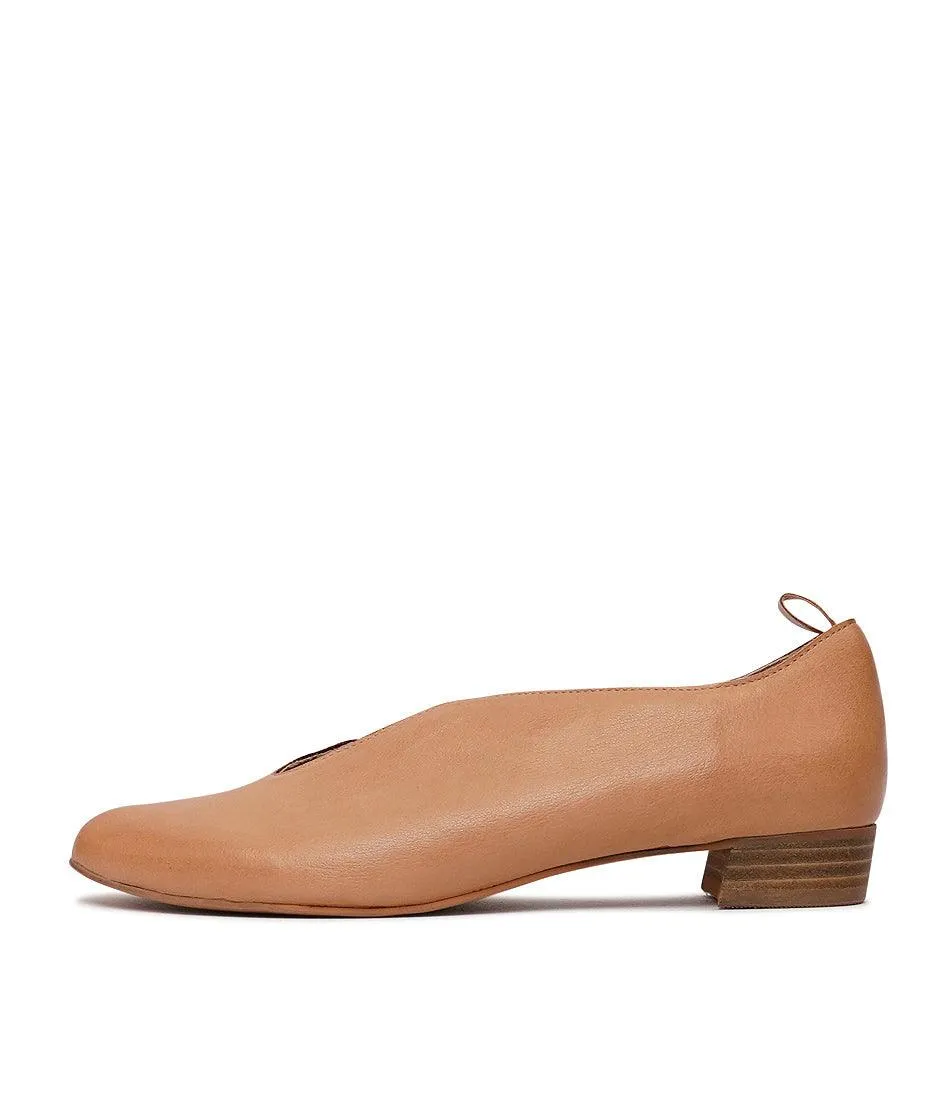 Esker Dark Tan Leather Flats