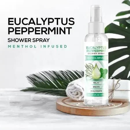 Eucalyptus Peppermint Essential Oil Shower Spray. Refreshing Aromatherapy.