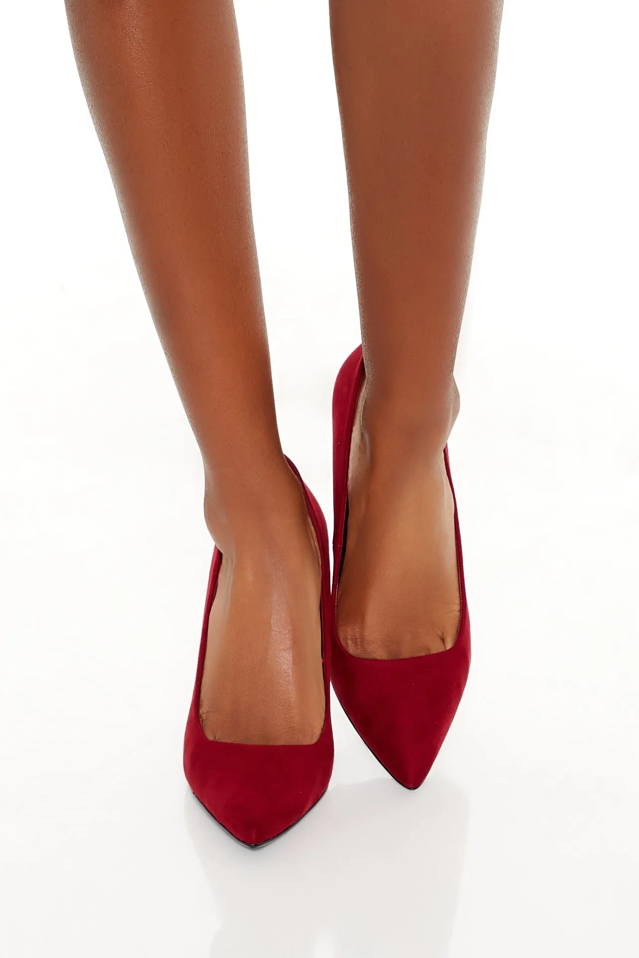 Faux Suede Pointed Stiletto Pumps