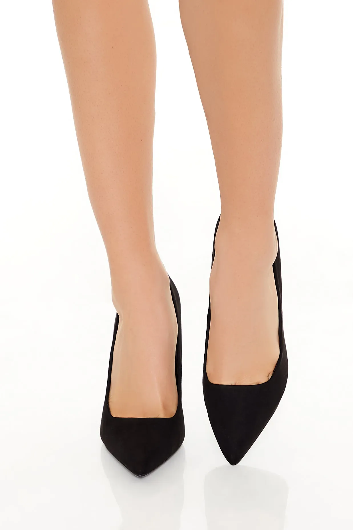 Faux Suede Pointed Stiletto Pumps