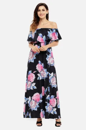 Floral Off Shoulder Maxi Dress