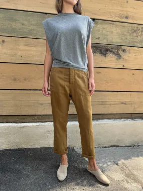 Frankie Utility Pant in Linen - Vicuna