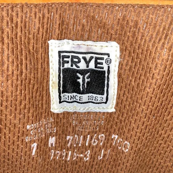 Frye Campus Vintage Sunrise Leather Chunky Square Toe Western Boots