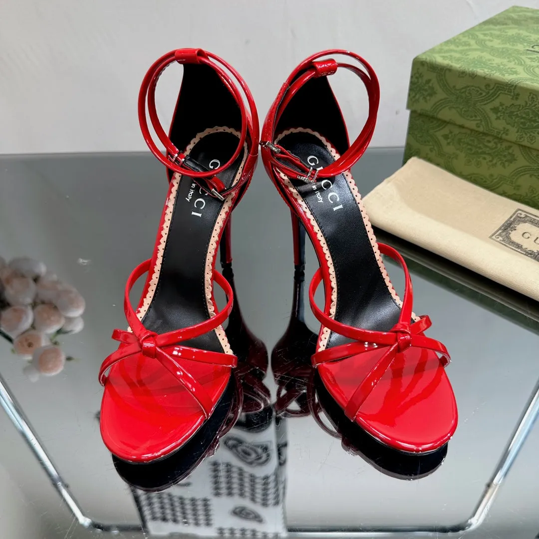 GG 105 STRAPPY SANDAL CRIMSON LAMBSKIN