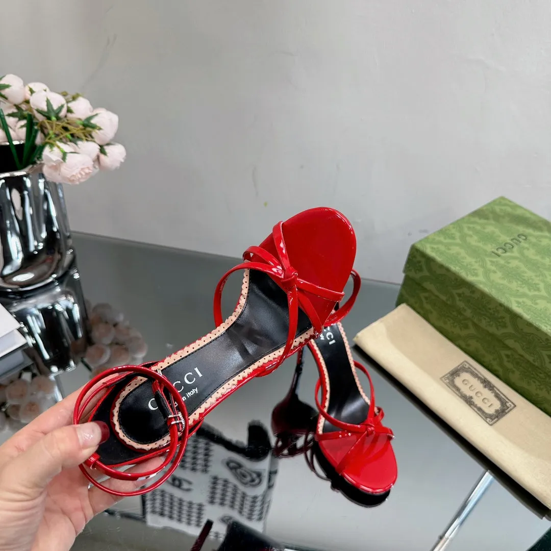 GG 105 STRAPPY SANDAL CRIMSON LAMBSKIN