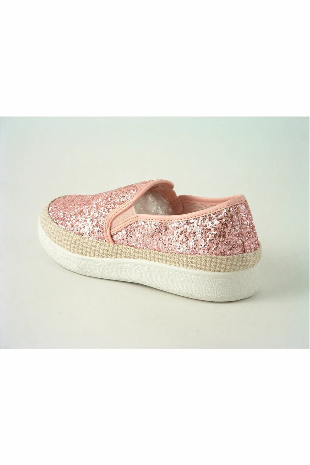 Glitz Shoes Divine Narla Glitter Espadrille Casual Pumps