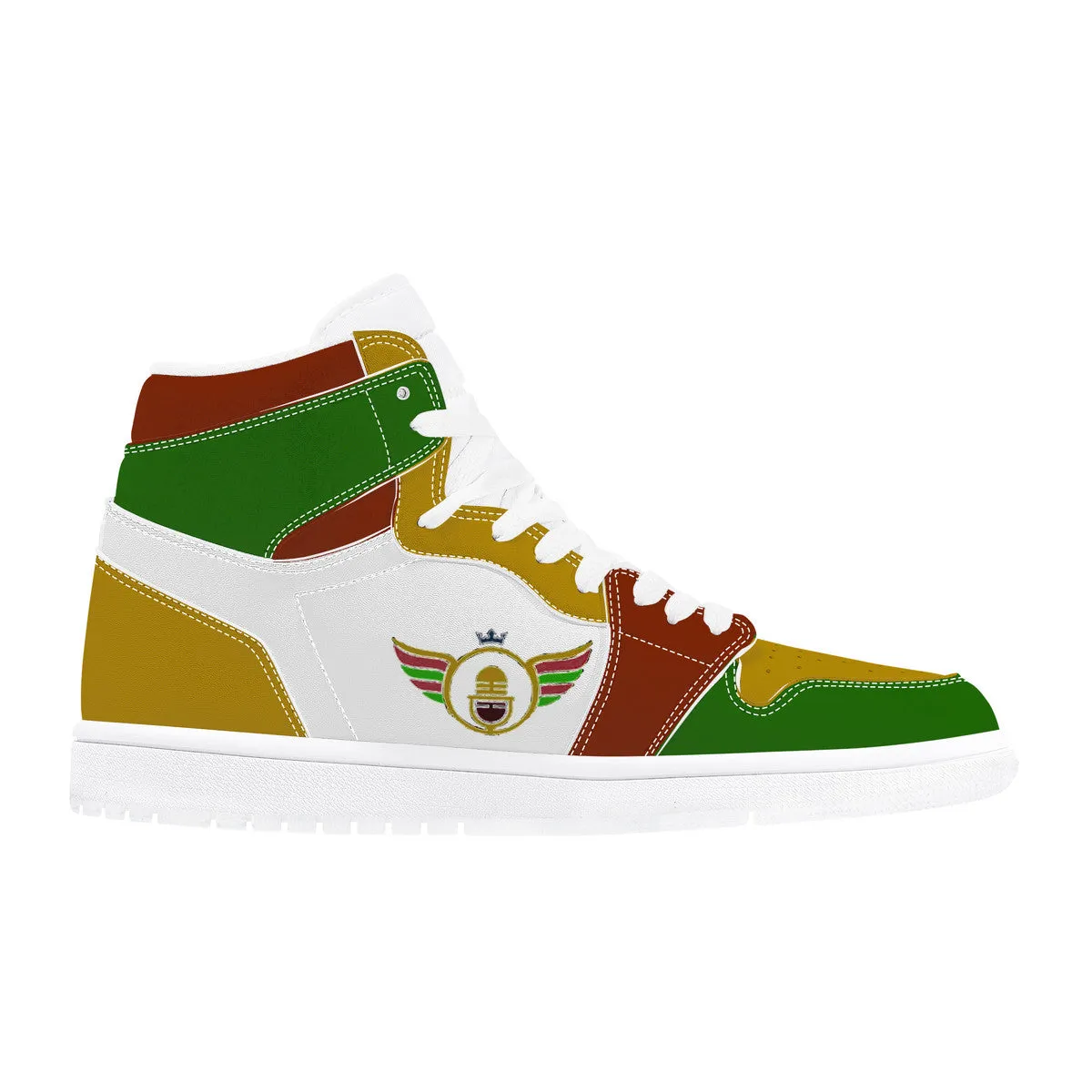 Gold Series - Green, Red and Gold | High Top Customized | Shoe Zero