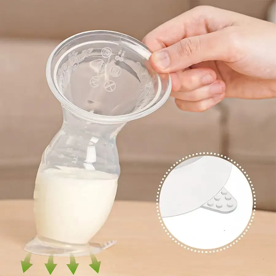 Haakaa Silicone Breast Pump & Flower Stopper (White)