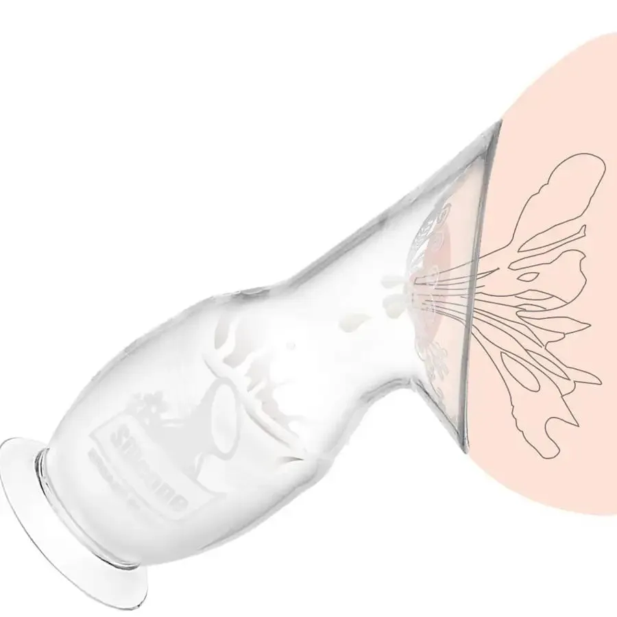 Haakaa Silicone Breast Pump & Flower Stopper (White)