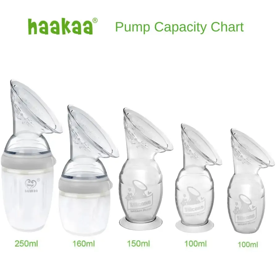 Haakaa Silicone Breast Pump & Flower Stopper (White)