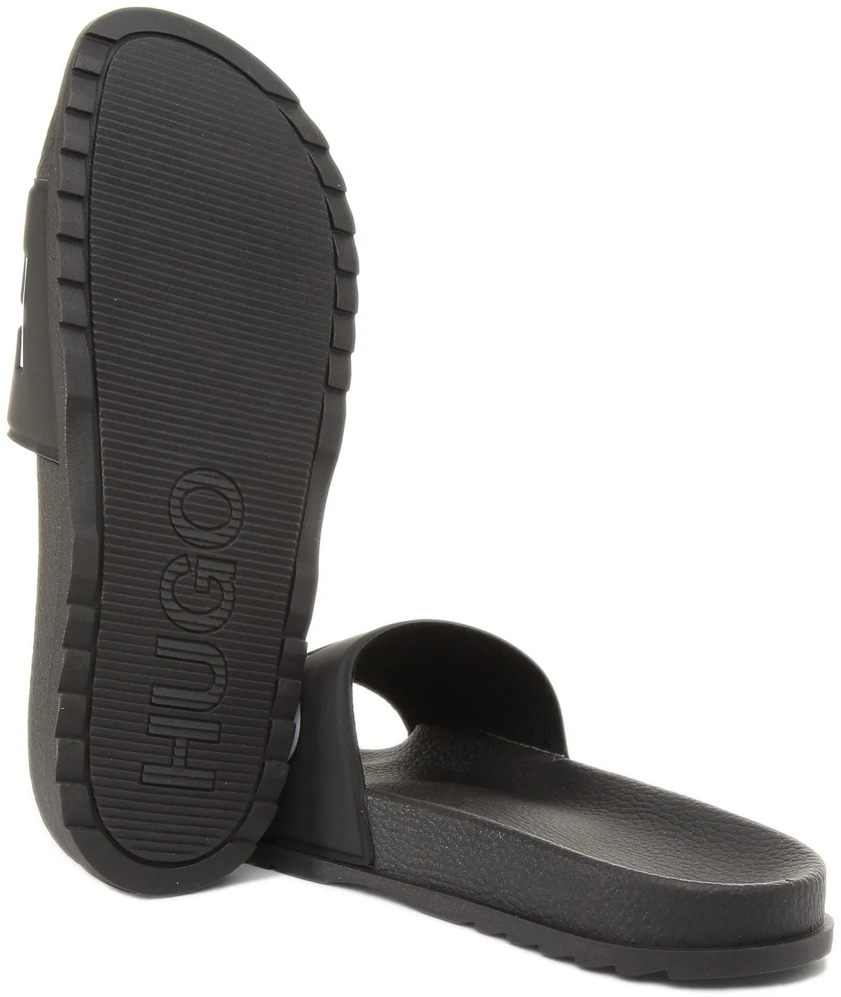 Hugo Match Sliders In Black For Men