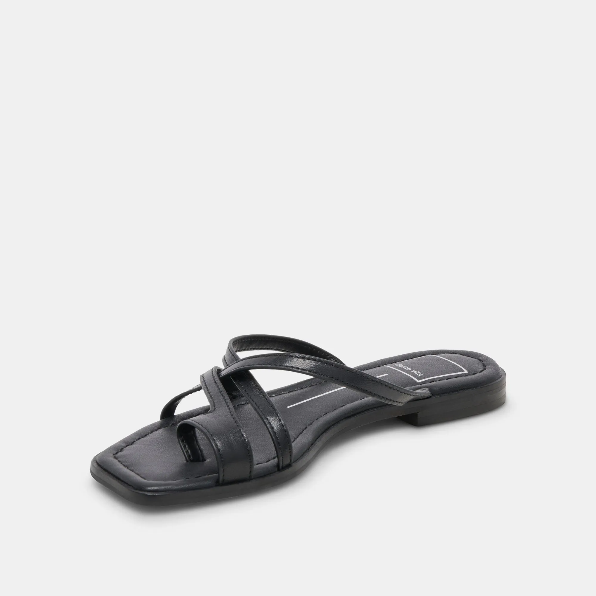 INDIGO SANDALS BLACK LEATHER