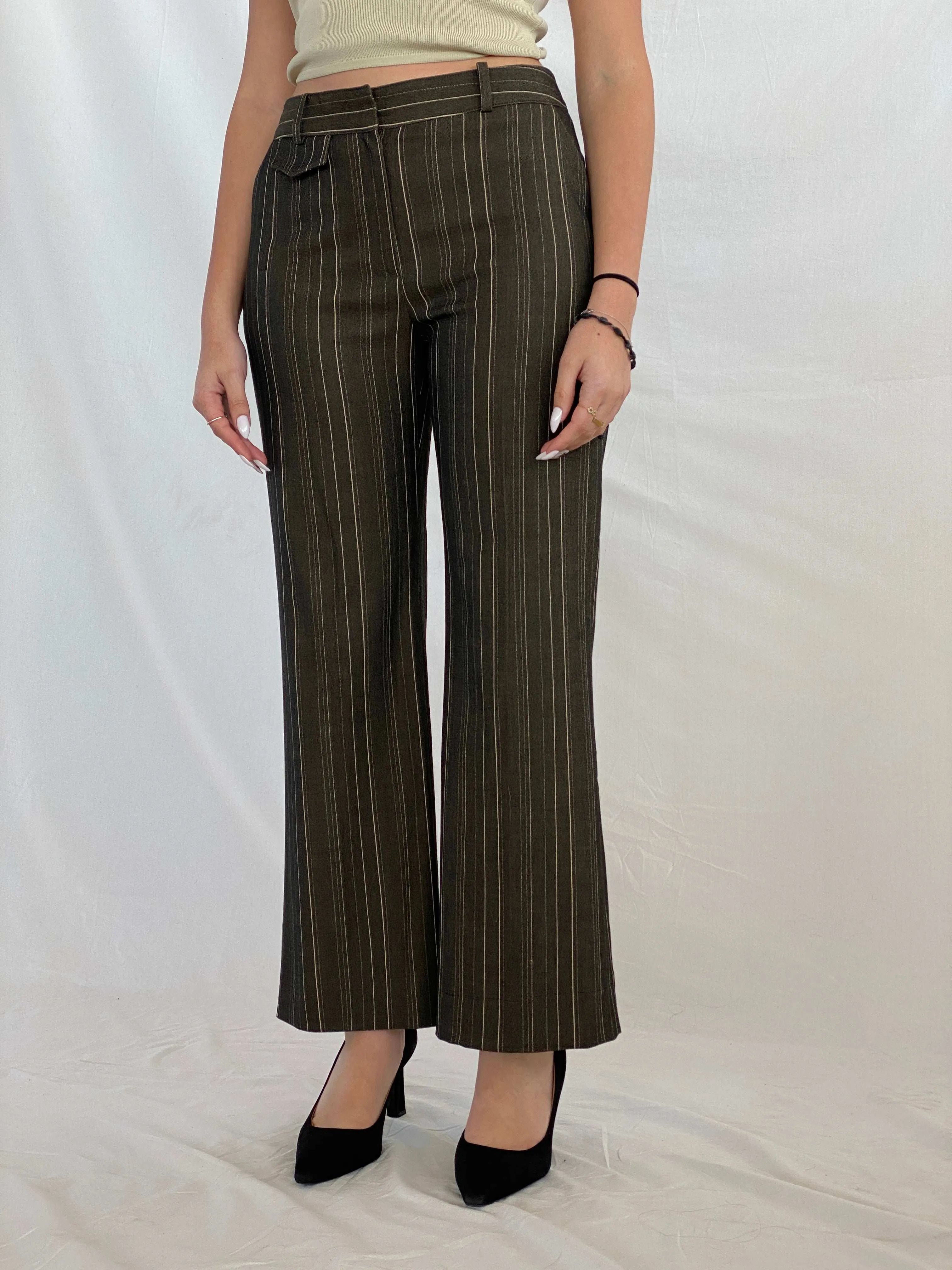 IPEKYOL Office Striped Pants