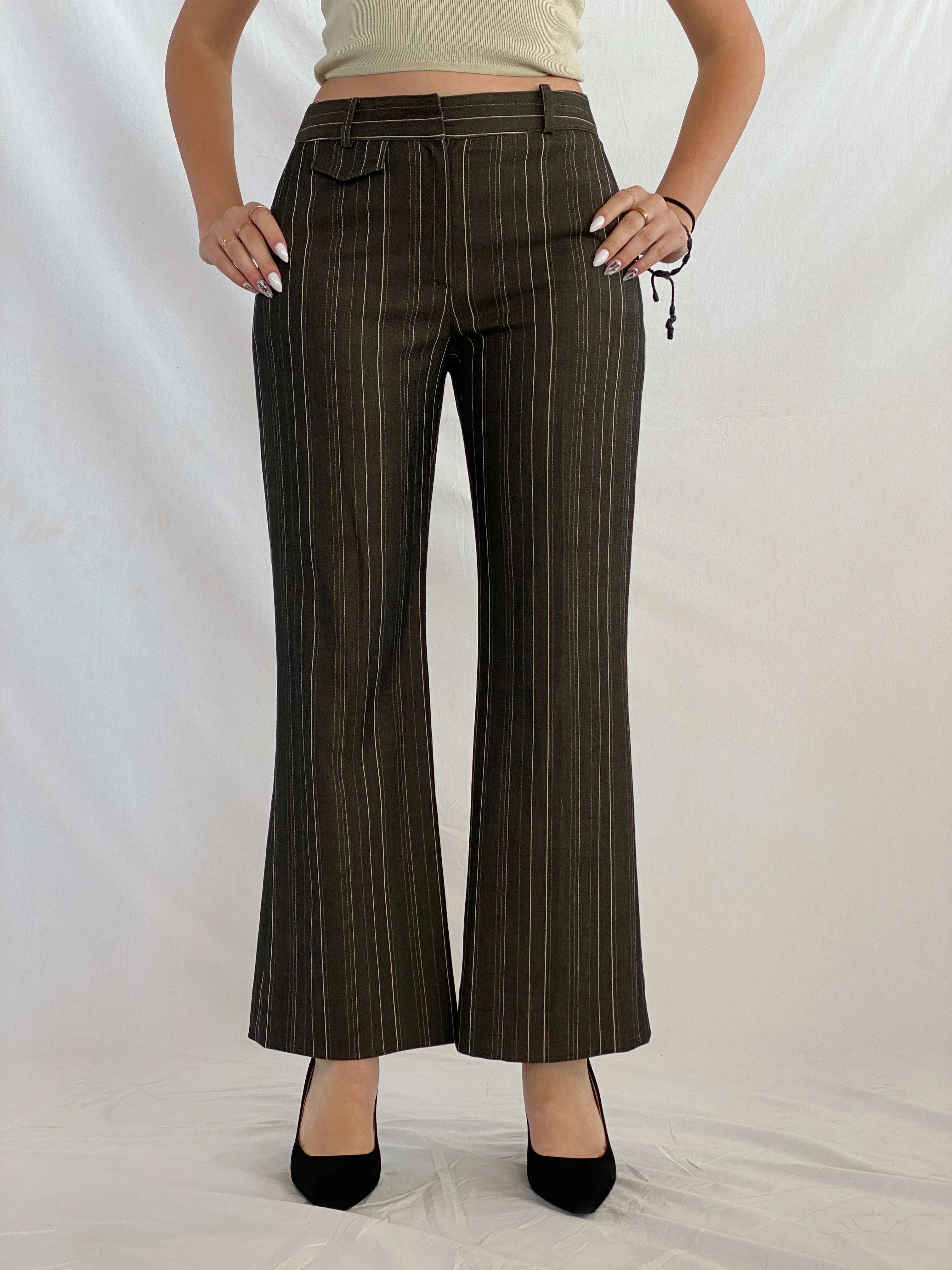 IPEKYOL Office Striped Pants