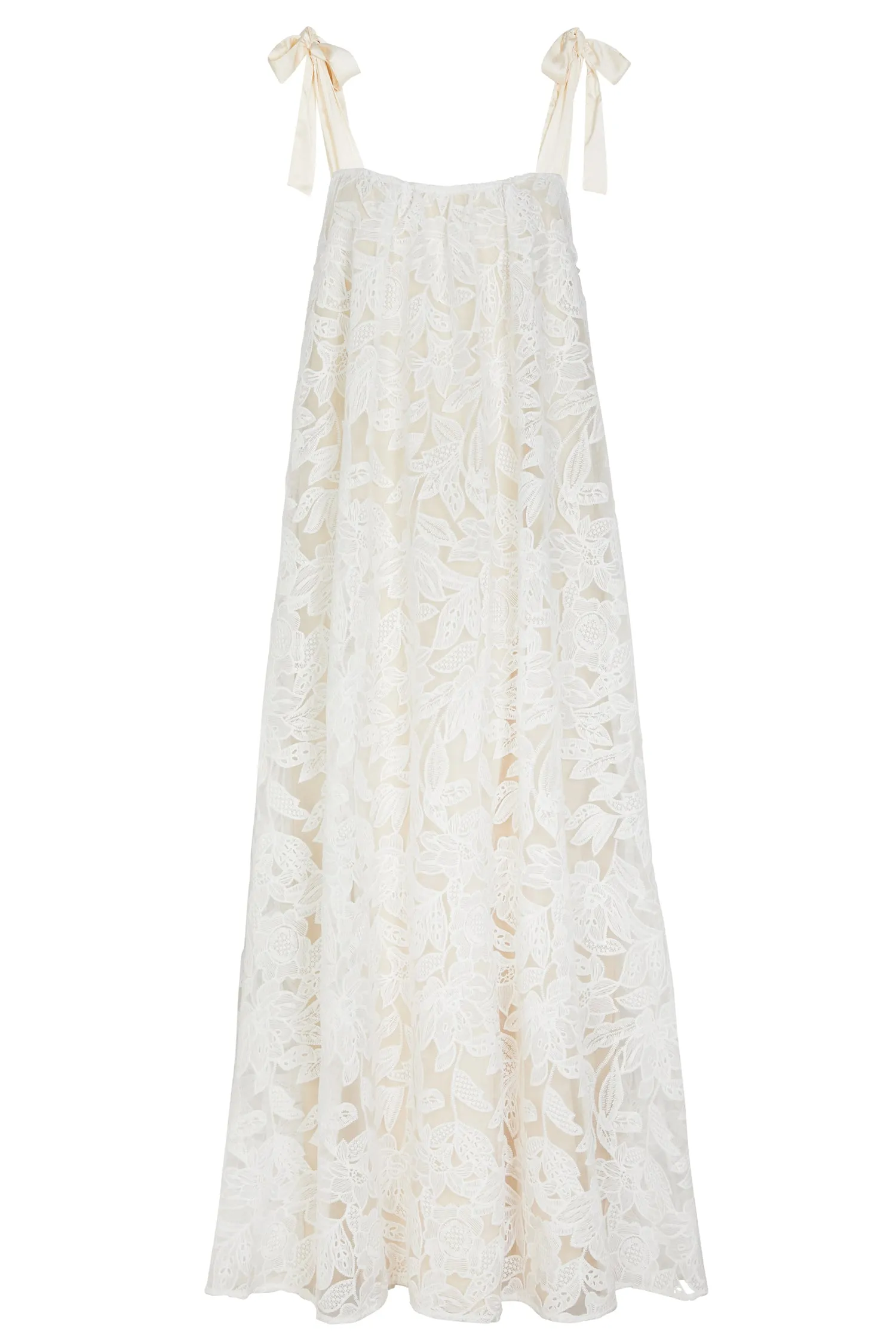 Ivory Isadora Lace Maxi Dress