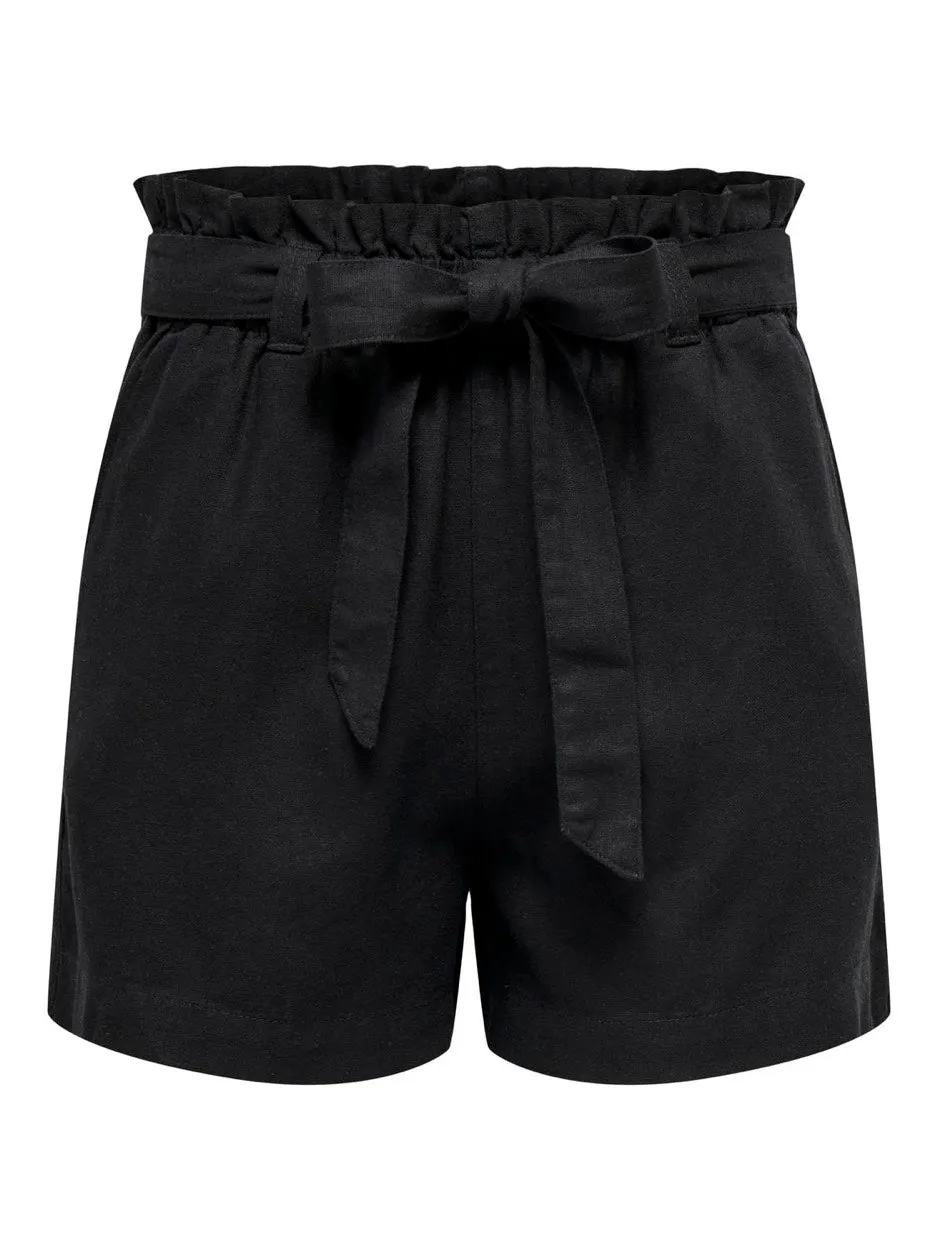 Jdysay Mw Linen Shorts Wvn Noos - Zwart