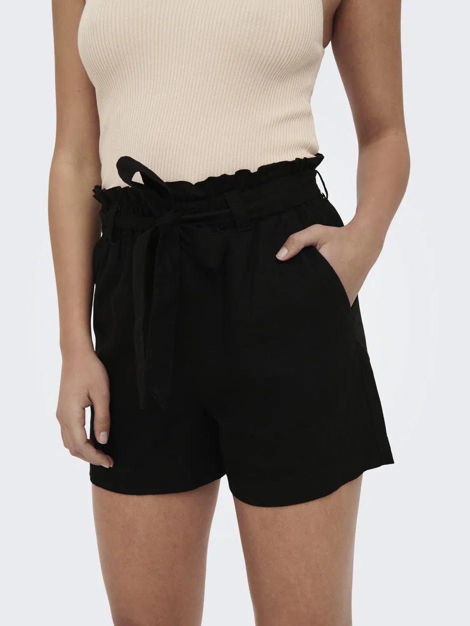 Jdysay Mw Linen Shorts Wvn Noos - Zwart