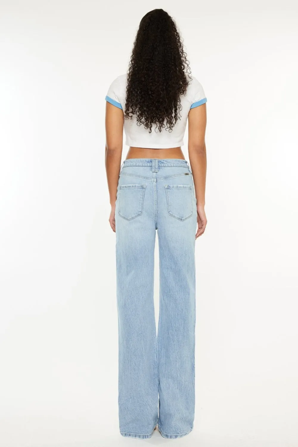 Kancan Faye Distressed High Waist Straight Jeans