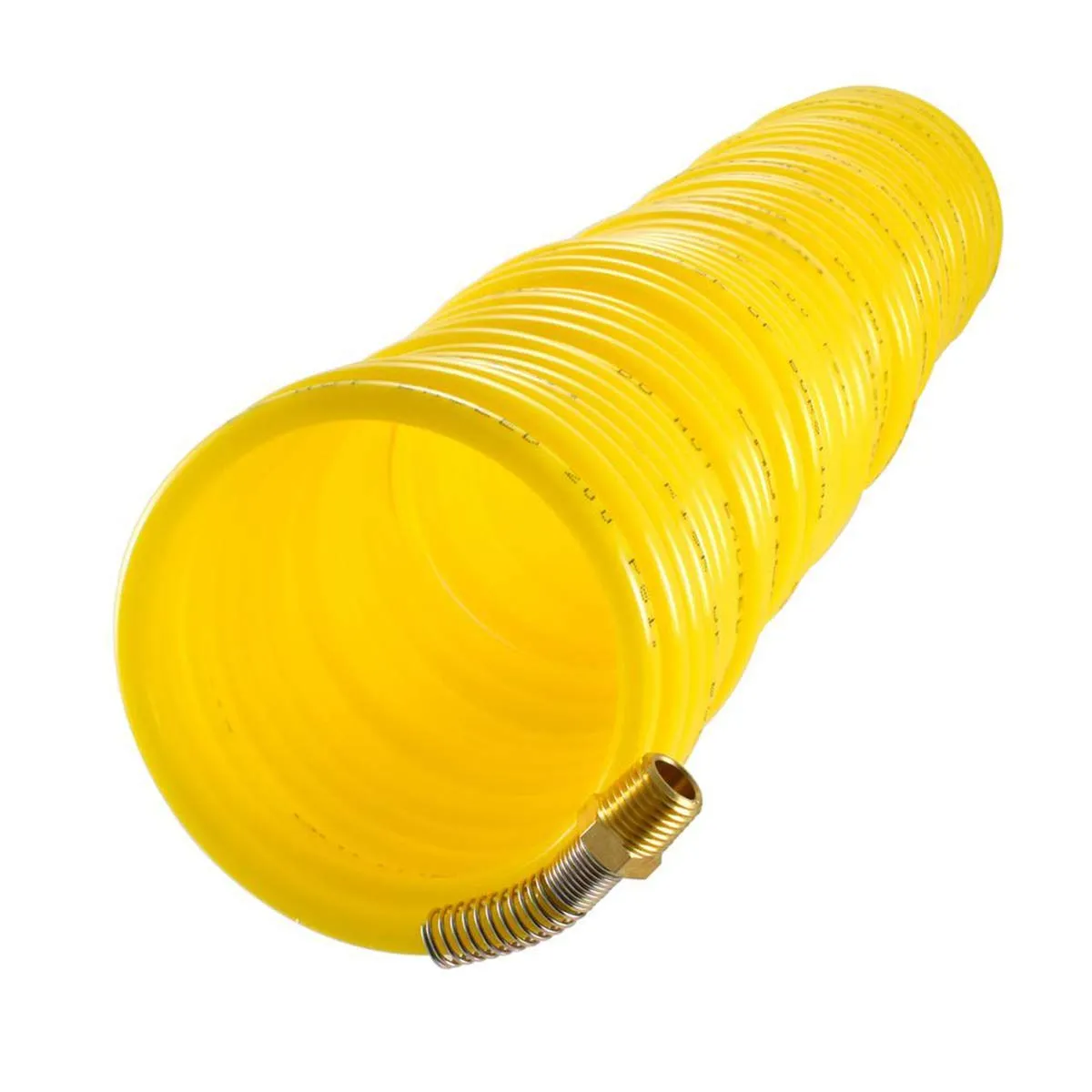 Katzco 25 Feet and a 1/4 Inch Air Compressor Recoil Hose - Coiled Tube with Swivel