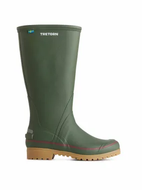 Khaki rubber boots