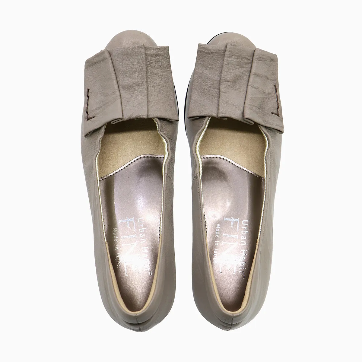 Kihin Taupe Soft Walking Pumps