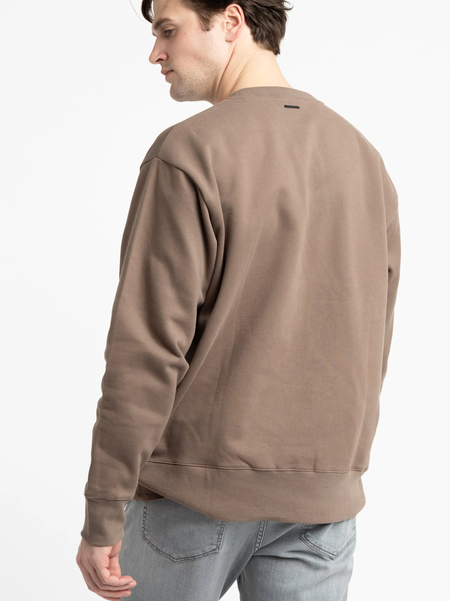 Light Brown Organic Brushed Cotton Sweatshirt