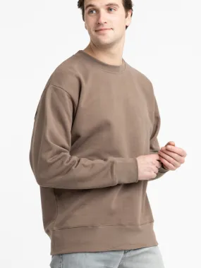 Light Brown Organic Brushed Cotton Sweatshirt