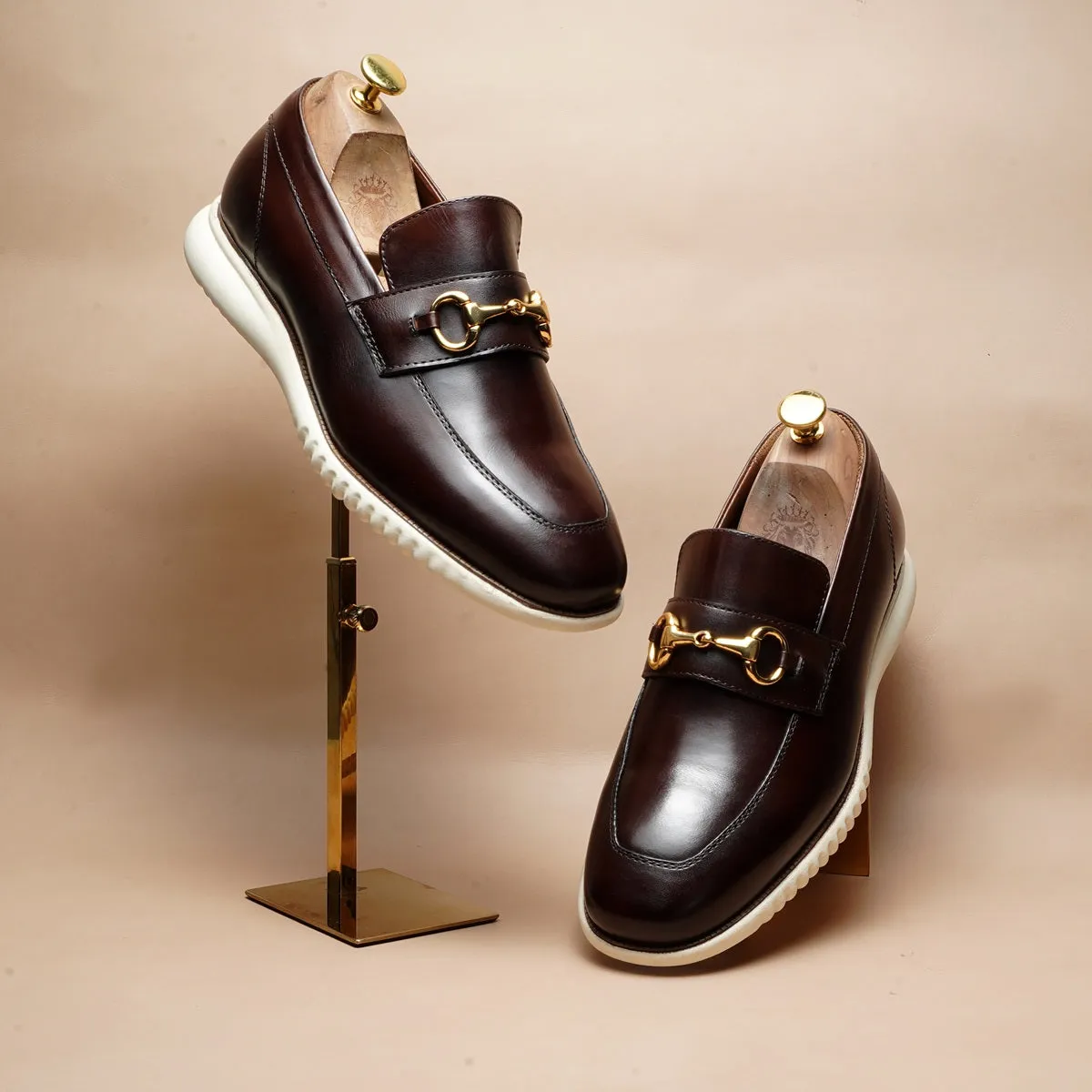 Light Weight Loafer with Customized Horse-bit Buckle