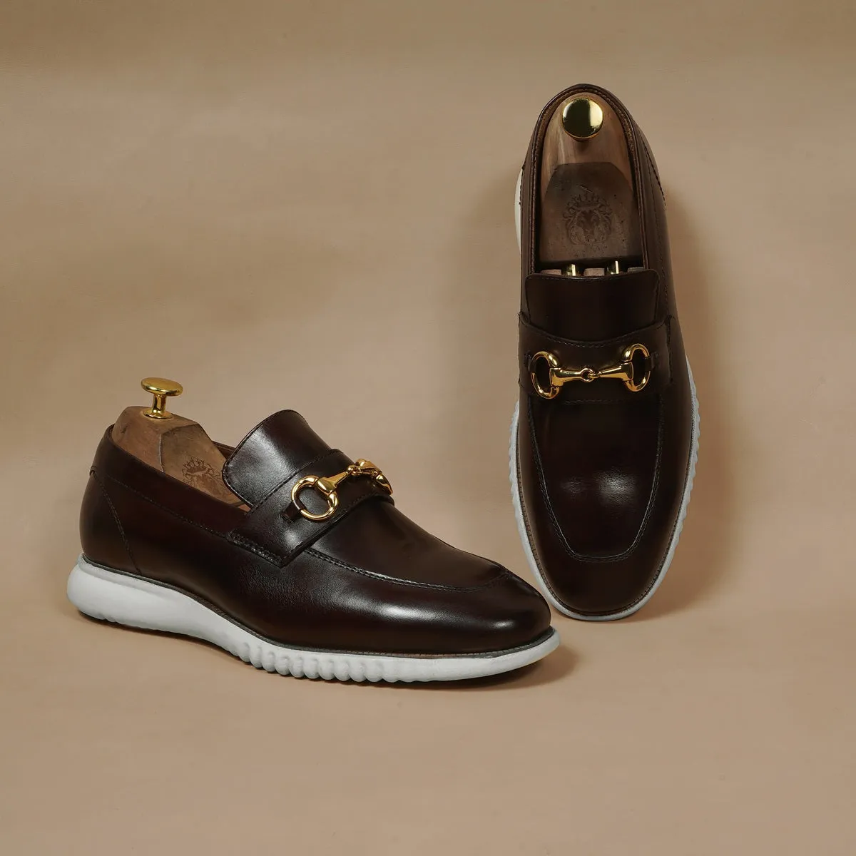 Light Weight Loafer with Customized Horse-bit Buckle