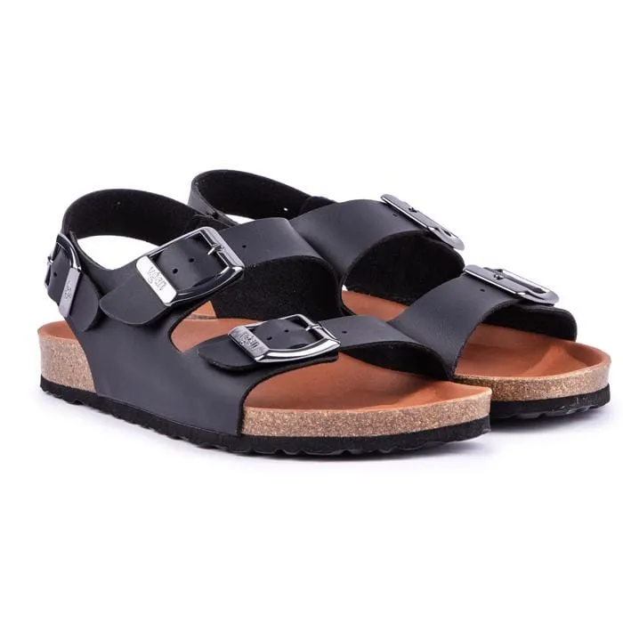 Lima Men's Vegan Footbed Sandals | Black