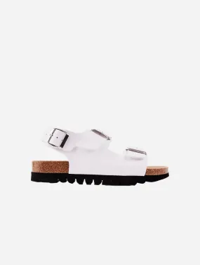 Lima Women's Vegan Footbed Sandals | White