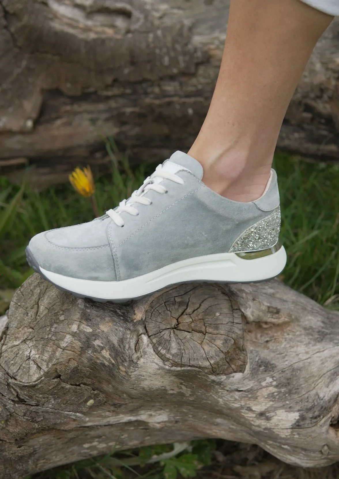 Luke Leather Sneaker In Grey