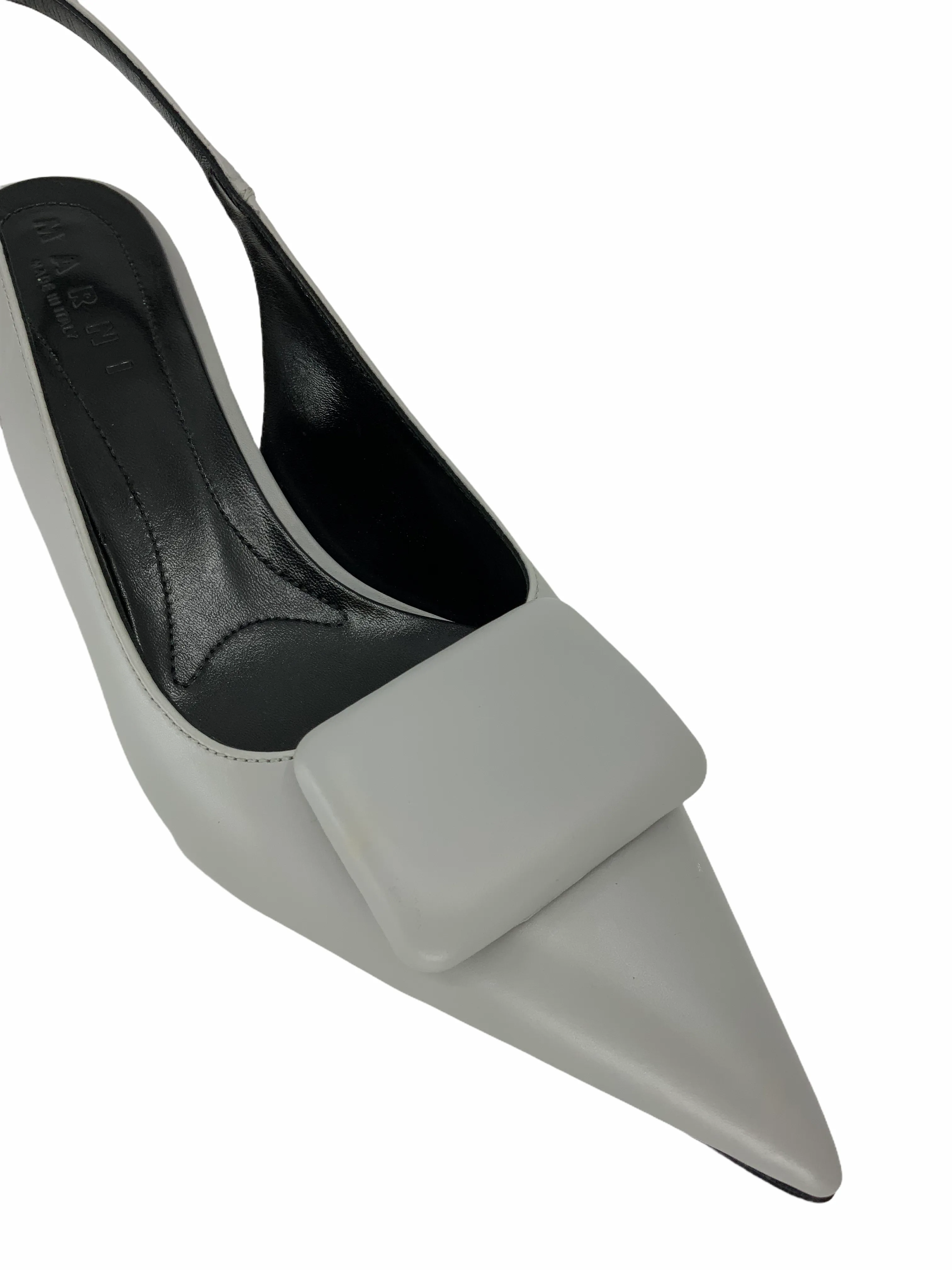 Marni Leather Slingback Point-Toe Pumps Size 9