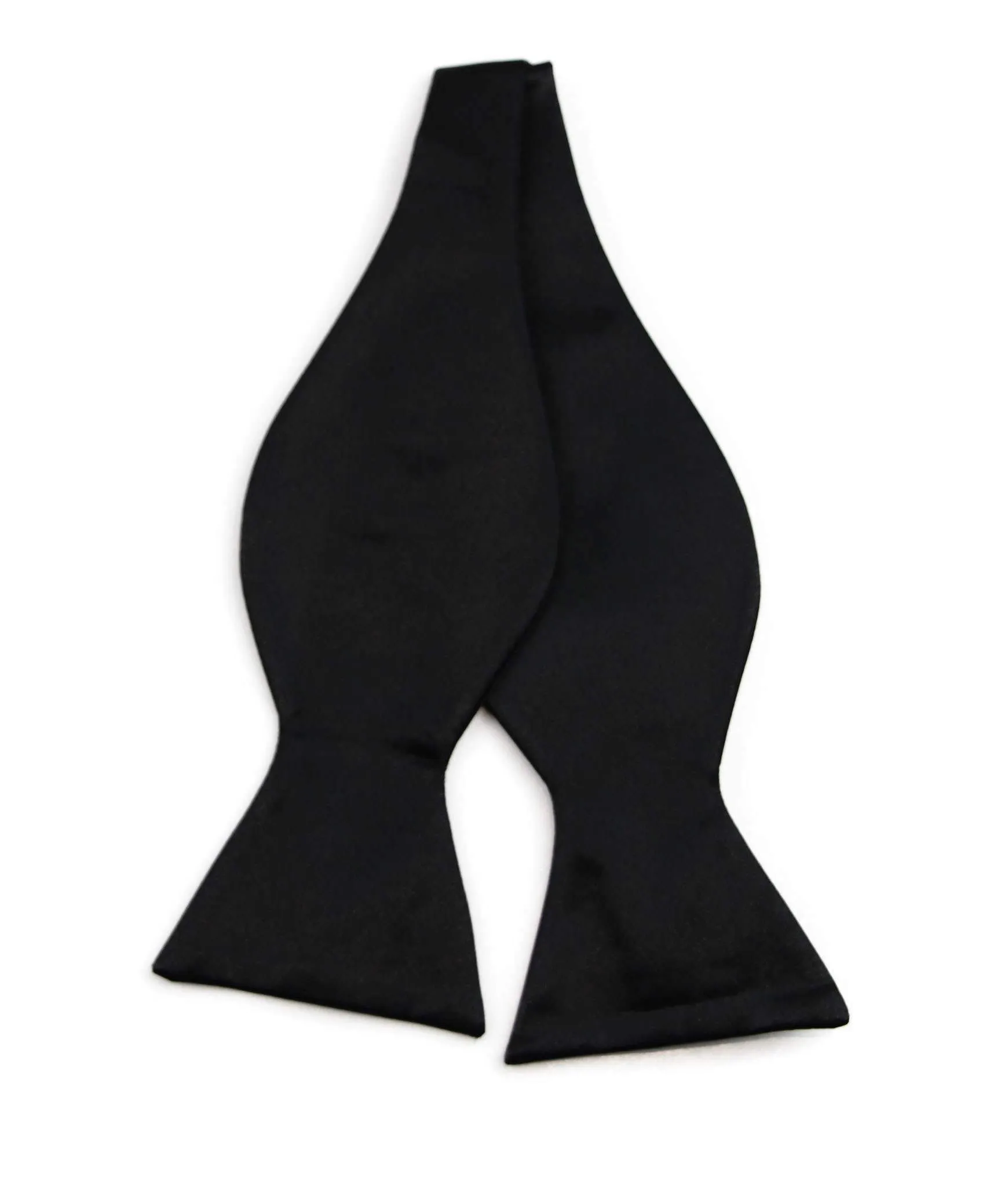 Mens Black Self Tie Bow Tie