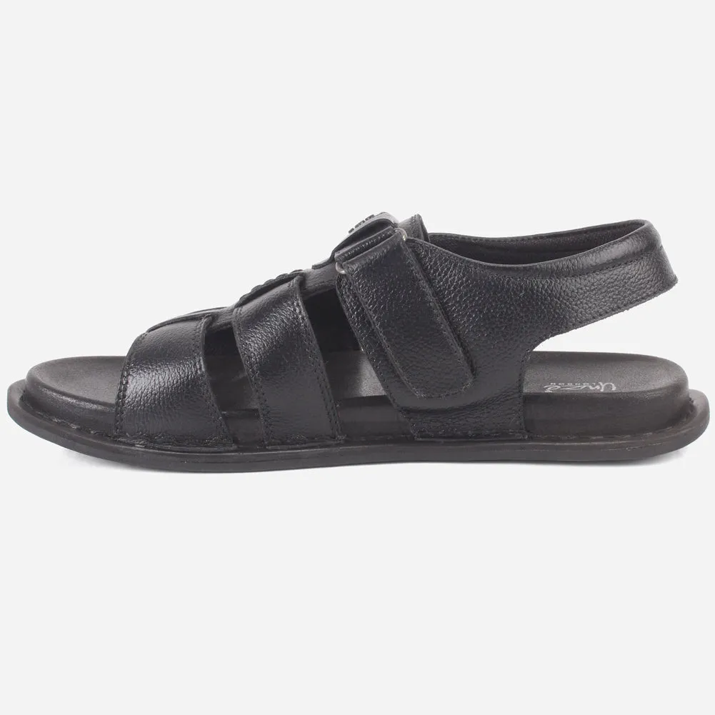 Men's "TEVIA" Leather Comfy Flats Summer Sandals