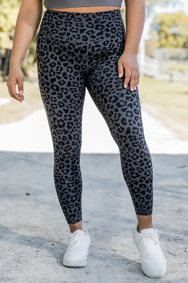 Mindset Is Everything Charcoal Animal Print Leggings FINAL SALE