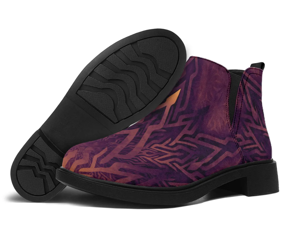 Mystical Aum Chakra Mandala - Amethyst | Eco Friendly Fashion Boots | Mandalazed