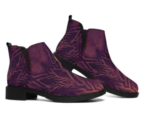 Mystical Aum Chakra Mandala - Amethyst | Eco Friendly Fashion Boots | Mandalazed