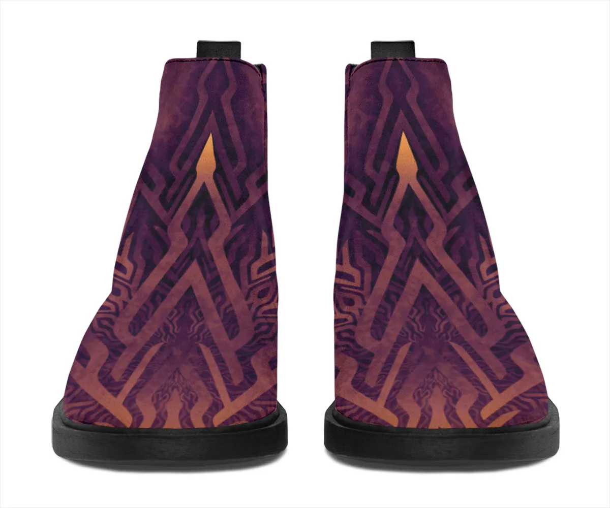 Mystical Aum Chakra Mandala - Amethyst | Eco Friendly Fashion Boots | Mandalazed