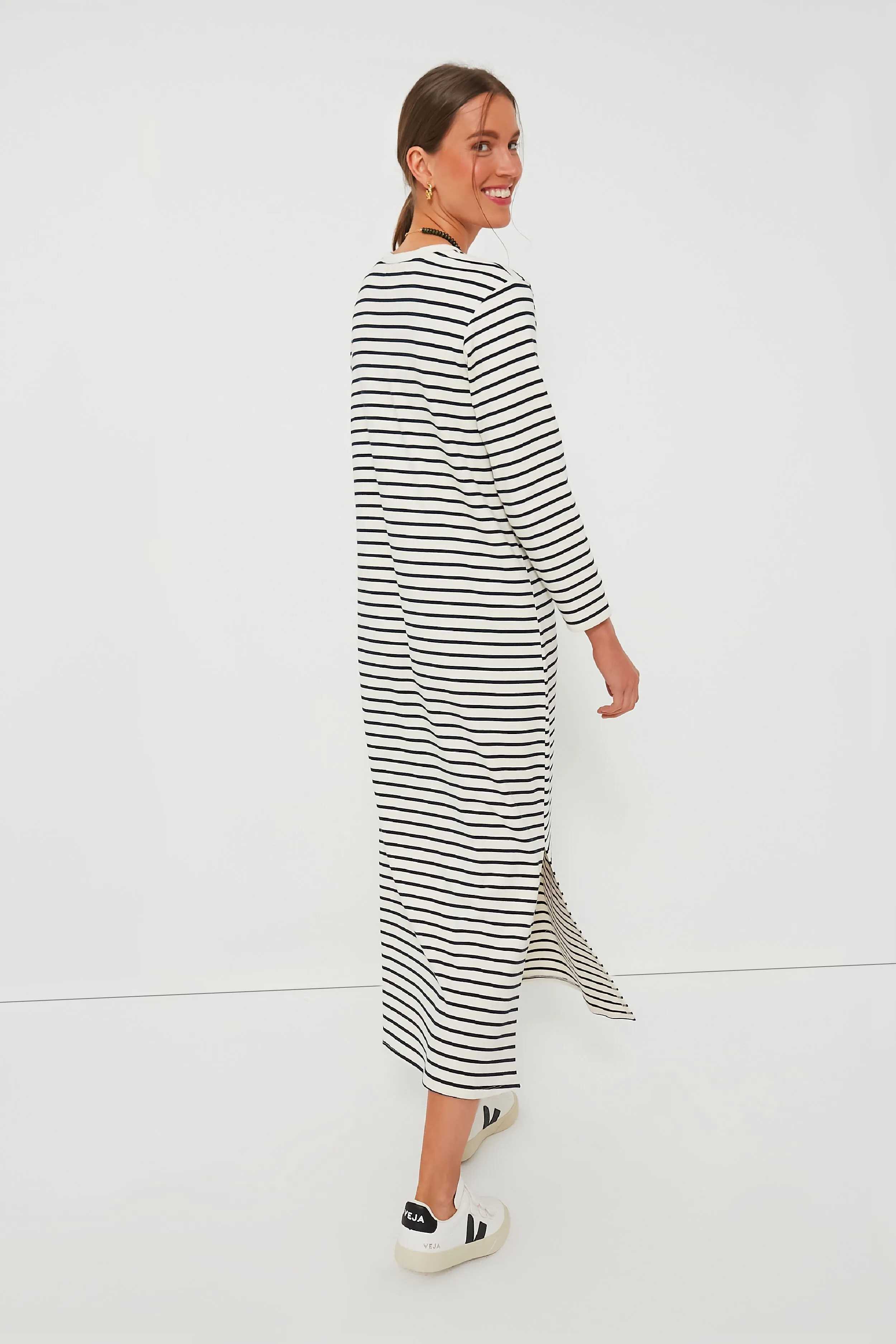 Navy Stripe Gio Maxi Dress