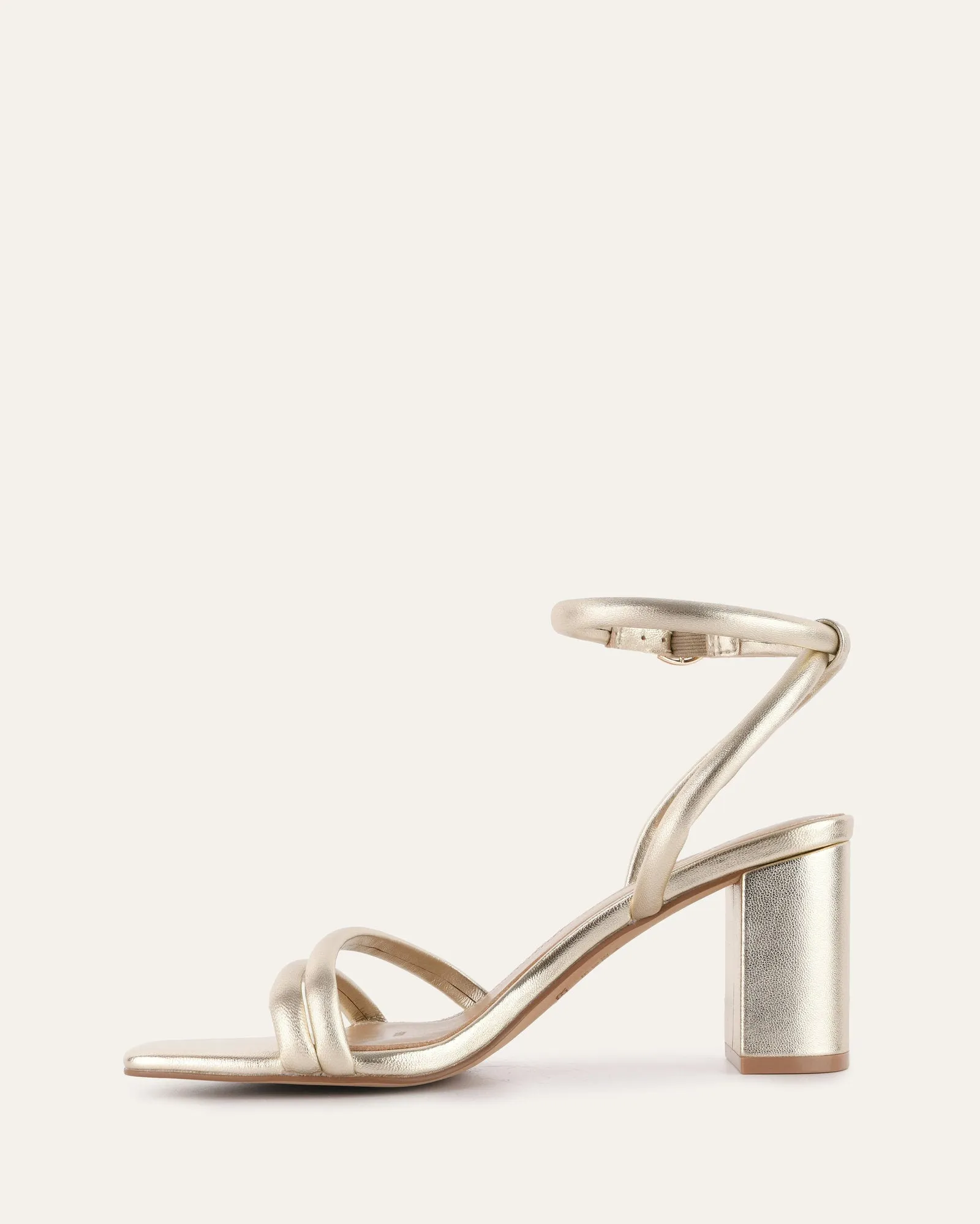 NINO HIGH HEEL SANDALS SOFT GOLD LEATHER