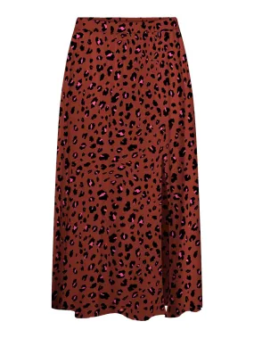 Onlzoey  Slit Midi Skirt Cs Ptm - Rood Dessin