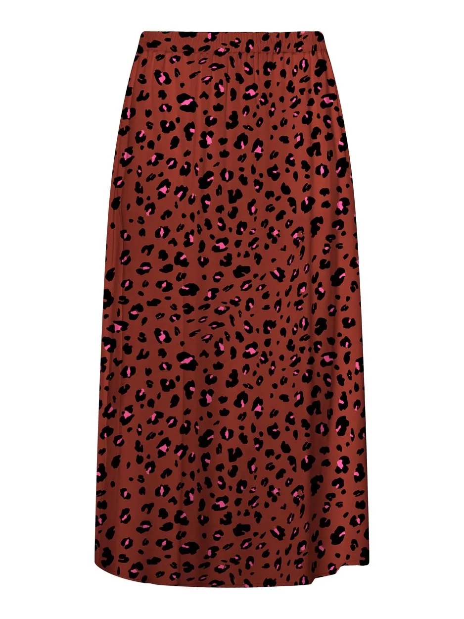 Onlzoey  Slit Midi Skirt Cs Ptm - Rood Dessin