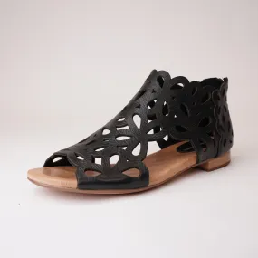 Pietro Black Leather Sandals