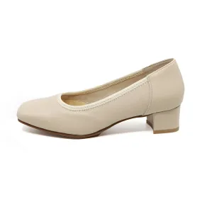 Pitta Soft Low Oak Beige Balanced Heel Pumps