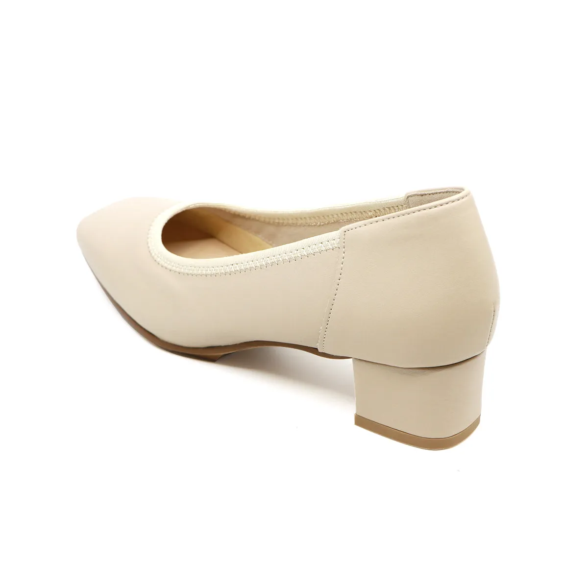 Pitta Soft Low Oak Beige Balanced Heel Pumps