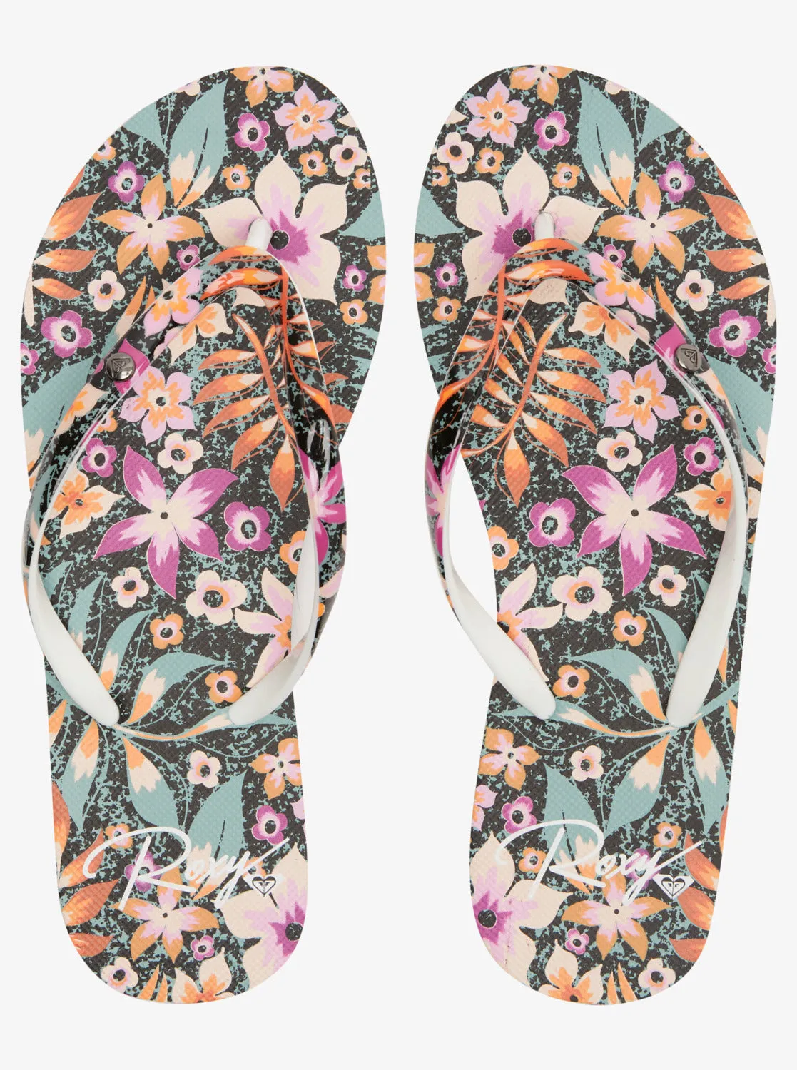 Portofino Flip-Flops - Black/Purple/Orange