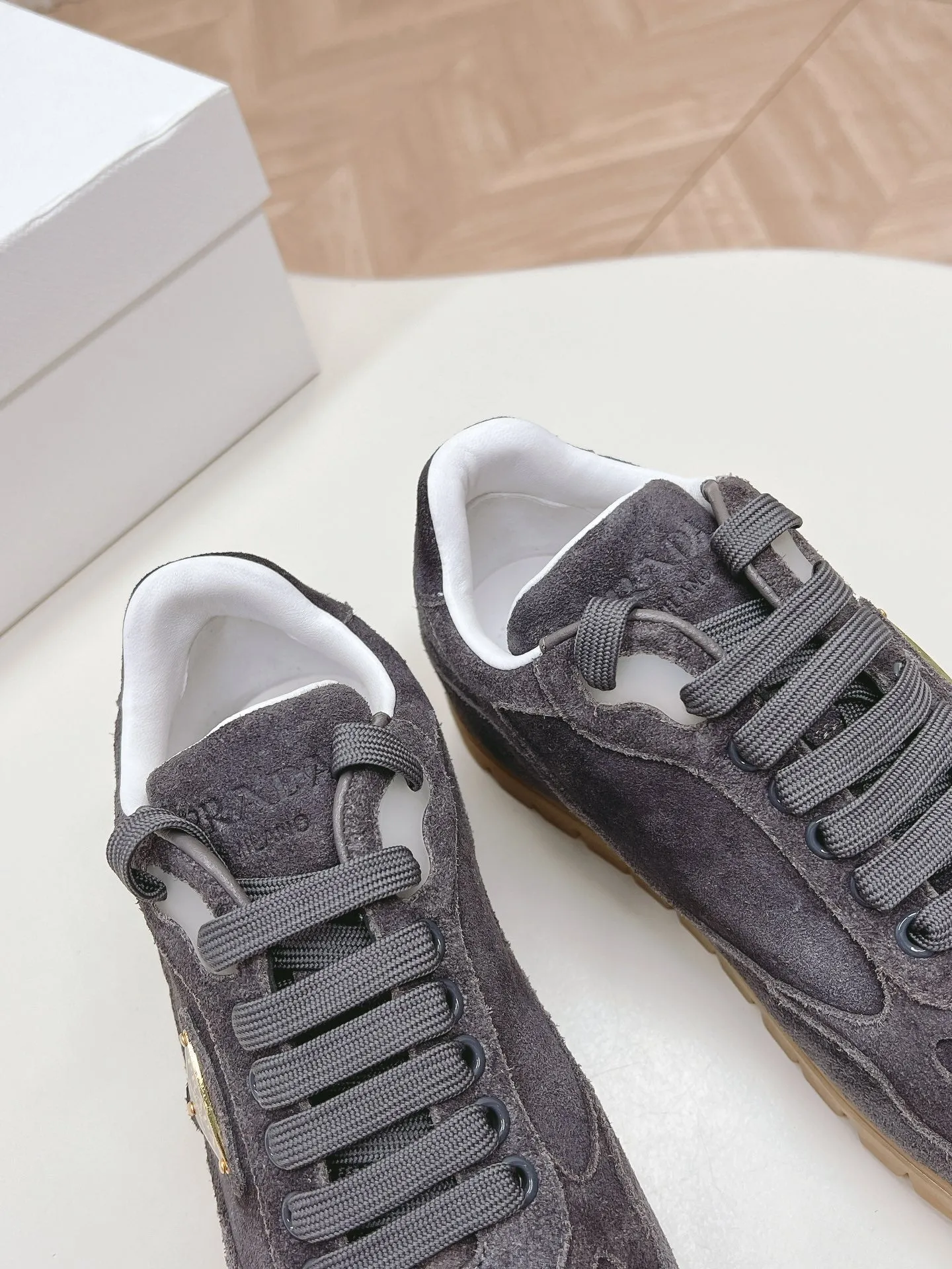 PRA FADED SUEDE SNEAKERS CHARCOAL