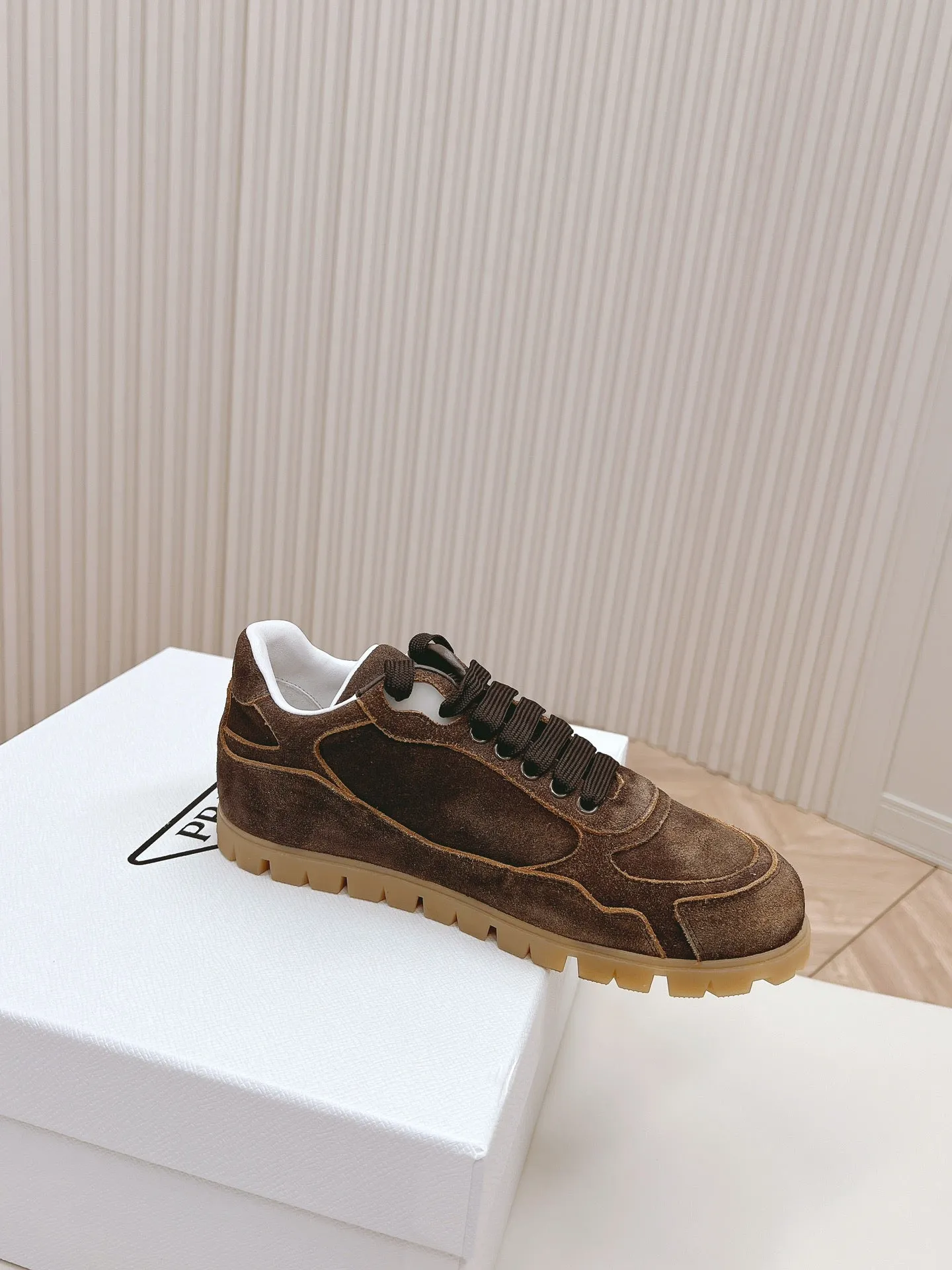 PRA FADED SUEDE SNEAKERS CHOCOLATE